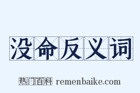 没命反义词是什么意思的图片